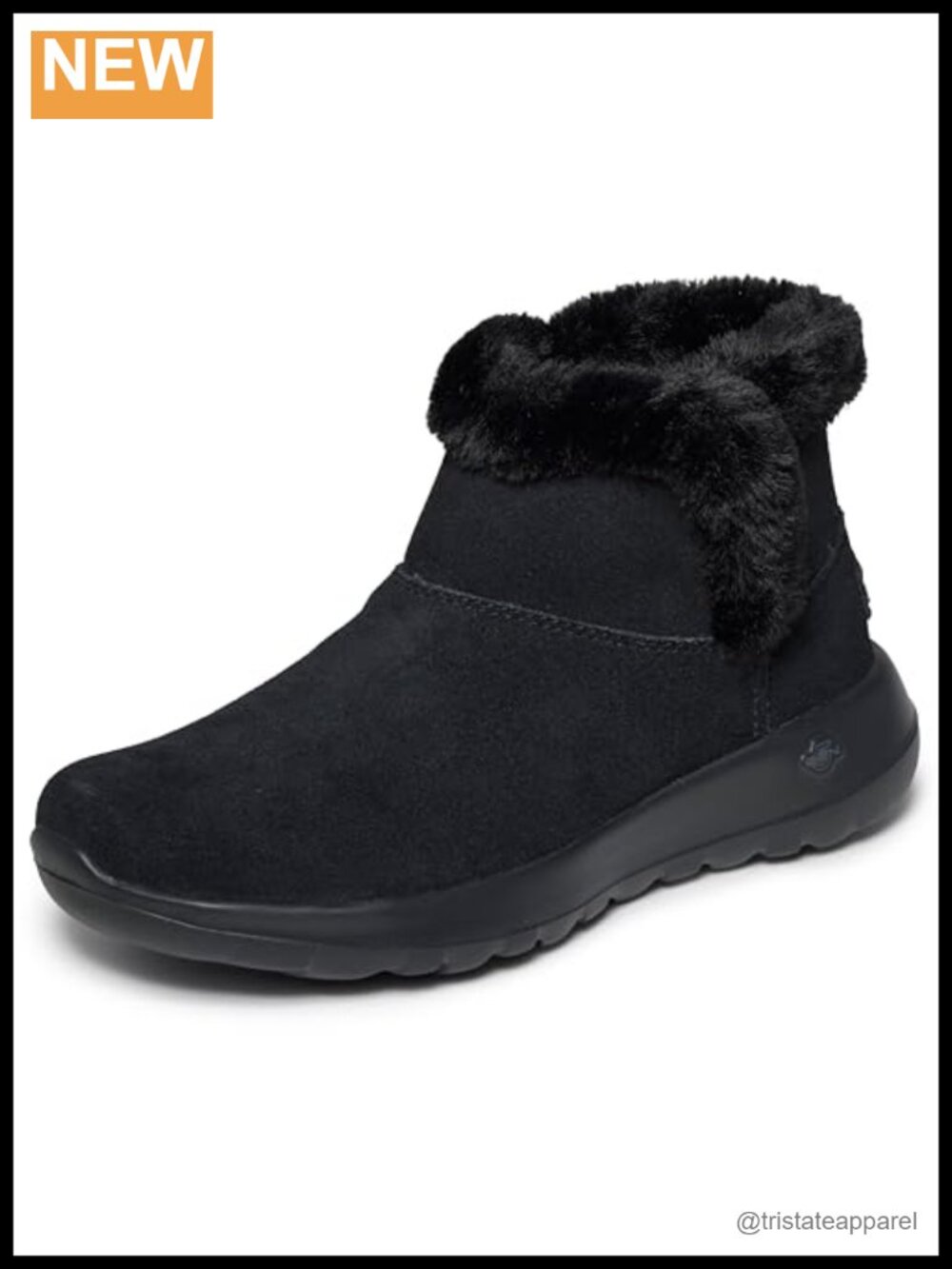 Skechers Pull-On Suede Ankle Boots with Faux Fur Trim Women's Slip On Winter